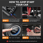 Car Emergency Start Power 12V Vehicle Rescue, Ordinary Clamp, 20000mAh Capacity, Portable Battery for Car Starting