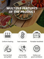 Zoe Cast Iron Oven Fireplace Charcoal And Alcohol Stove Barbecue Family Outdoor Picnic Water Tea Boiling Stove Garden Camping