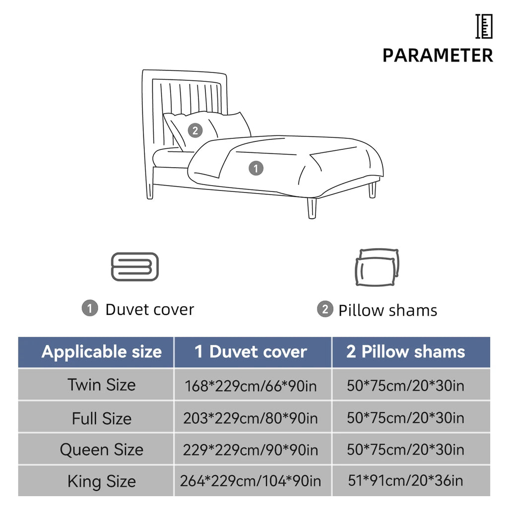 Orange-Gray Striped Print Three-Piece Duvet Cover Set, Skin-Friendly and Breathable Bedding (1 Duvet Cover + 2 Pillowcases), Ultra-Soft Breathable Fabric, Skin-Friendly, Comfortable, Breathable, Machine Washable, All-Season B
