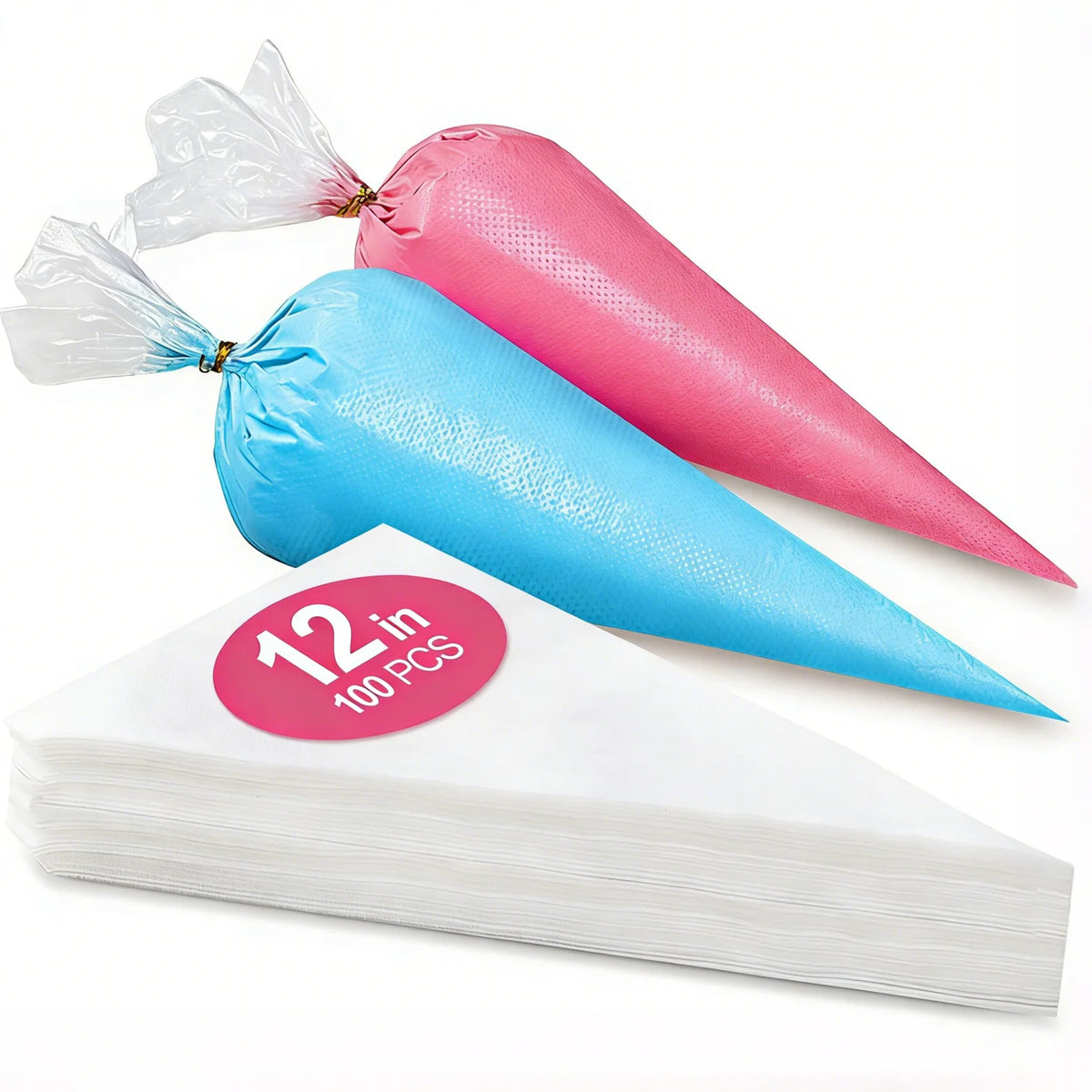 100PCS Disposable Heavy-Duty Baking Piping Bags - Anti-Leak Food-Safe for Cake Cream Icing Cookie Decoration Home & Bakery Use