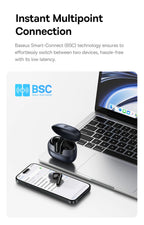 Baseus Bass BP1 Pro -50dB Noise Cancelling Wireless Earbuds Bluetooth 6.0 LDAC Hi-Res Sound 6-Mic AI Clear Calls IP55 Earphones