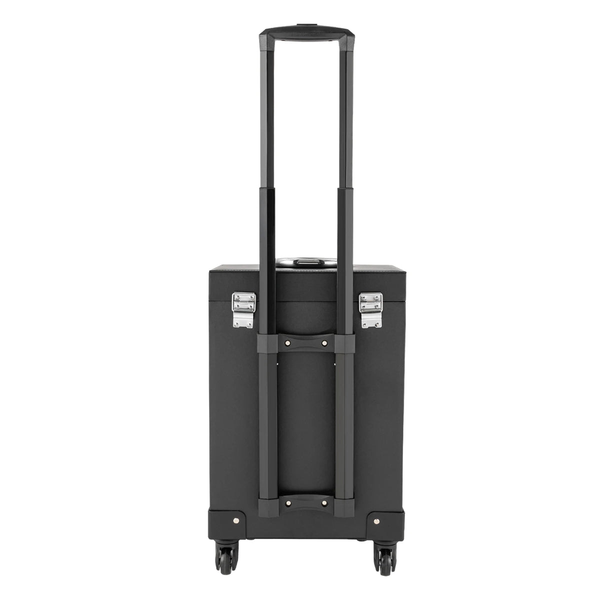 Rolling Makeup Train Case with Wheels, Professional Cosmetic Trolley Lockable Storage, 3-Layer Large Capacity Travel Organizer
