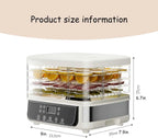 5-Layer Household Dry Fruit Machine Food Dryer Fruit Vegetable Snack Freeze-drying Machine Adjustable Temperature Touch Control