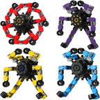 4 Pcs Transformable Fidget Spinners Fingertip Gyros for Kids And Adults Boys And Girls Easter Basket Stuffers Halloween Fun