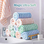 30-pack Non-stick, Sewage-resistant, Corrugated Microfiber Kitchen Cloths - Household Cleaning Cloths