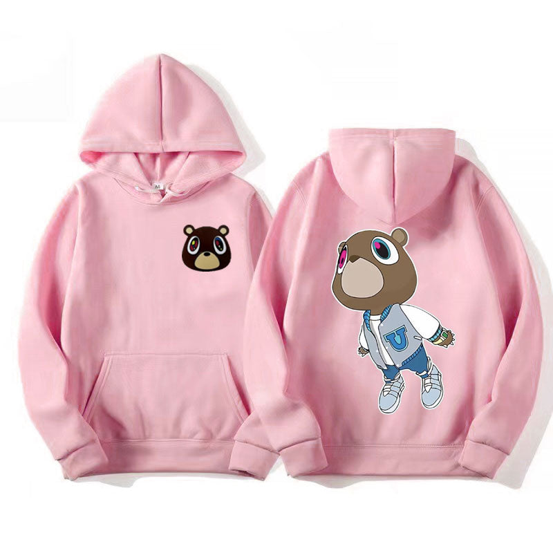 Limited Kanye West Graduation Dropout Bear Hoodie Men's Women Fashion Vintage Clothes Hooded Hip Hop Casual Oversized Sweatshirt