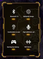 Ship From US Transformers TF-T01 Gaming Earphones Bluetooth 5.4 ENC Noise Reduction Headphones HD Call Music Earbuds Bumble Bee