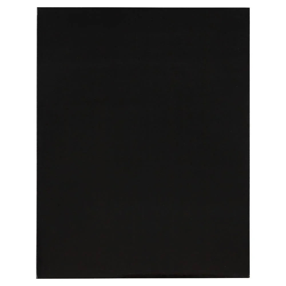 Laminated Glossy Two Pocket Folders 3 Pack Black Durable Document Organizers with Business Card Slot School Office