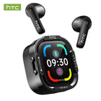 Wireless Headphones Bluetooth HTC NE70 Earphones Microphones Earbuds AI Translator 30Hours of Battery Life Full HD LCD Display