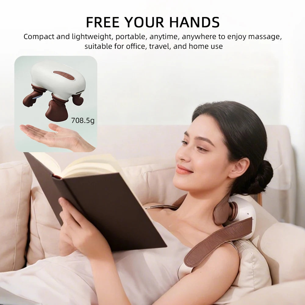 Bionic Pressure Neck Massager Back and Shoulder Massager Electric Kneading Neck Deep Massage Muscle Relax