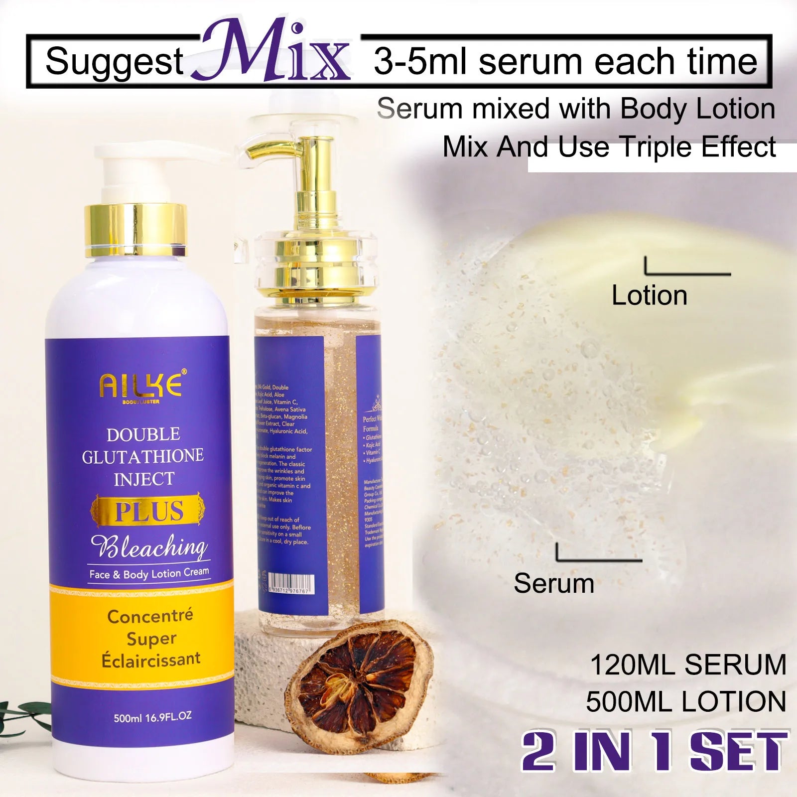 AILKE Dark Spot Remove Serum, Whitening Face Serum, Skin Brightening Discoloration Correcting Serum, Treatment For Face And Body