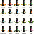 20pcs/set Black Classic Essential Oil Set Lavender Eucalyptus Sweet Orange Lemon Fragrance Oil Spa Body Massage Essential Oils