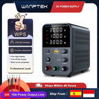 Wanptek Laboratory Power Supply 30V 5A 30V 10A 60V 5A 120V 3A Adjustable with USB fast Charging Bench DC Power Supply
