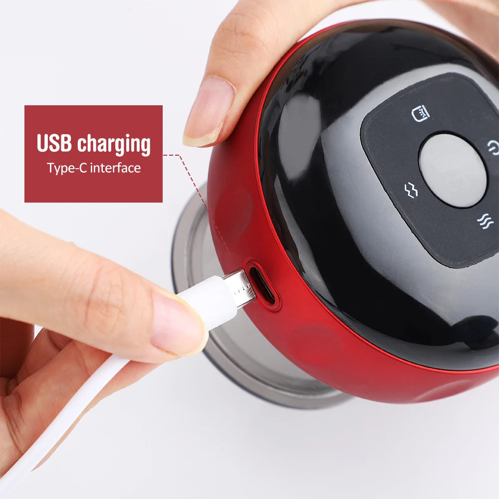 Intelligent Vacuum Cupping Massager 12 Gear Heating Body Gua Sha Back Neck Arm Cupping Massager LCD Display USB Charging