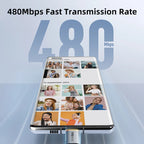 CABLETIME USB C to USB C Cable PD100W Type C Cable Alluminum Shell Braided 5A Fast Charging 480Mbps Fast Transmisson for Laptop iPhone 17