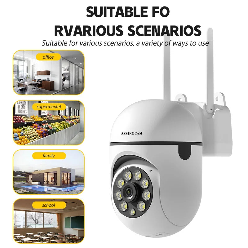 SZSINOCAM 3MP Wifi IP Wireless Security Surveillance PTZ Camera 4X Zoom Cameras Tracking Two-way Audio HD Night Color Camera