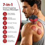 Intelligent Vacuum Cupping Massager 12 Gear Heating Body Gua Sha Back Neck Arm Cupping Massager LCD Display USB Charging