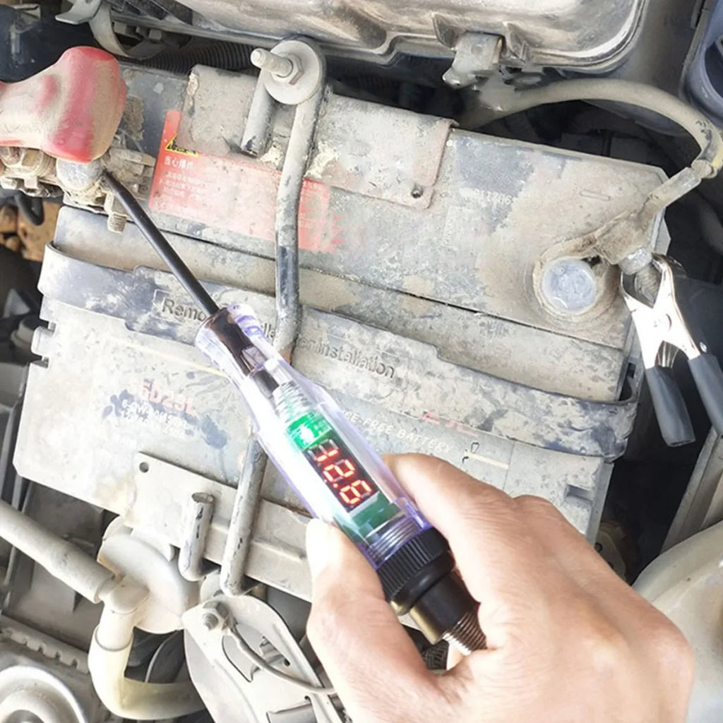 6V 12V 24V Car Truck Voltage Circuit Tester Pen, 5V-90V Digital Display Auto Test Light Probe for Automotive