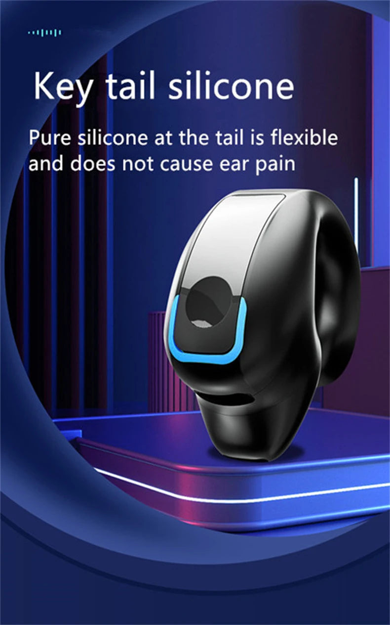 Earphone Clip Wireless Bluetooth Headphone Bone Conduction Headset High Quality TWS Auriculares Sport Noise Canceling With Mic - Nexvibe