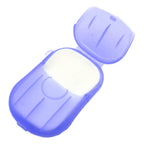 20Pcs Disposable Travel Soap Paper Sheets Skin Friendly Mini Paper Soap Sheets with Box Paper Soap for Camping Hiking