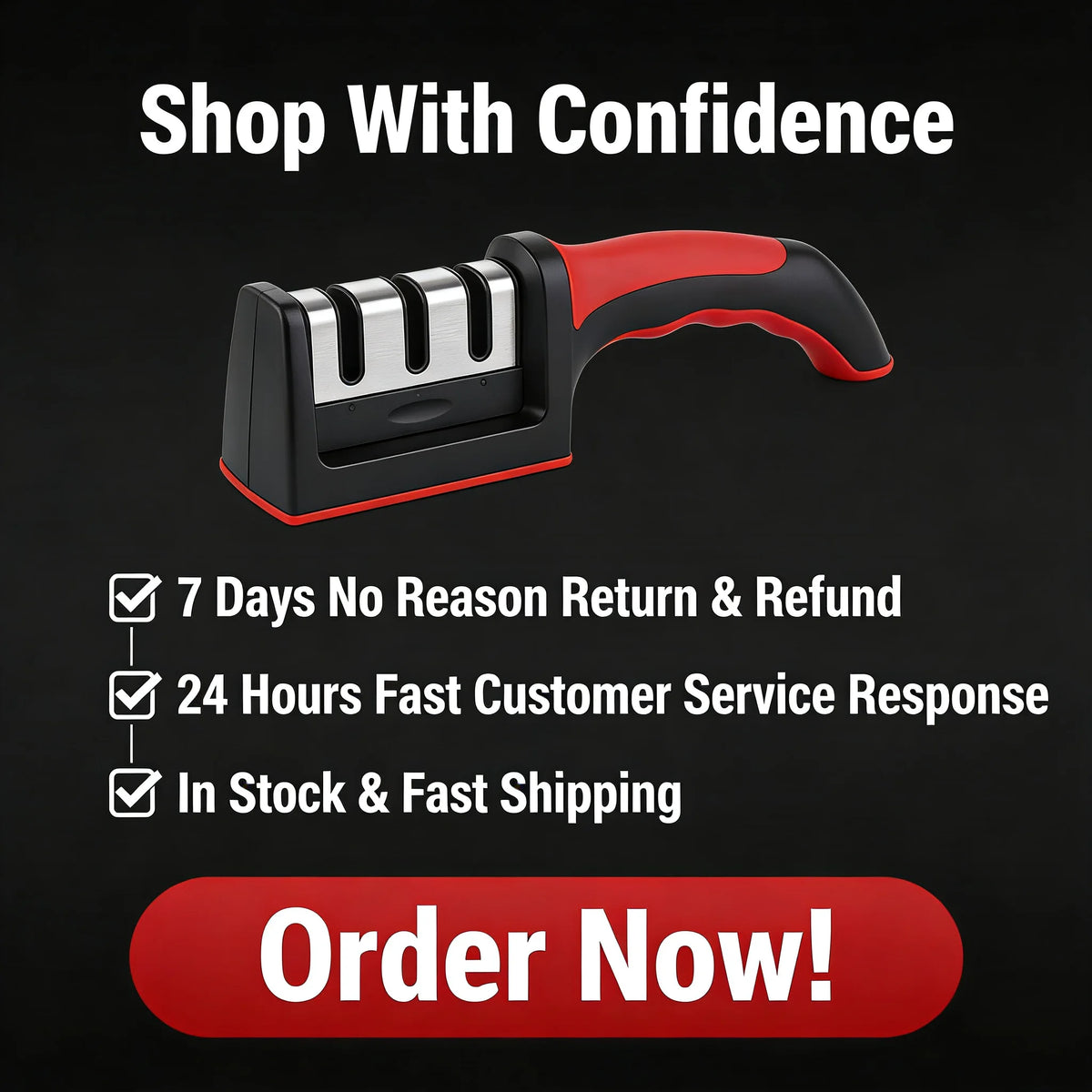 Sharp in 8 Seconds Knife Sharpener Non-Slip Handle Multifunctional Tool for Kitchen Home