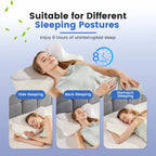 JHK King Size Ergonomic Memory Foam Bed Pillow with Cooling Pillowcase Cervical Contour Pillows For Back Stomach Sleepers