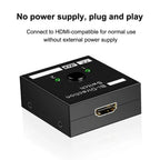 New 4K 3D HDMI-Compatible Switcher Bi-directional 1x2 / 2x1 HDMI-Compatible Adapter Splitter for Laptops PC TV Monitor Projector