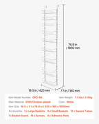 SucceBuy 6/8/9/10 Tier Over the Door Pantry Organizer Heavy-Duty Steel Hanging Spice Rack, Adjustable Wall Seasoning Shelves