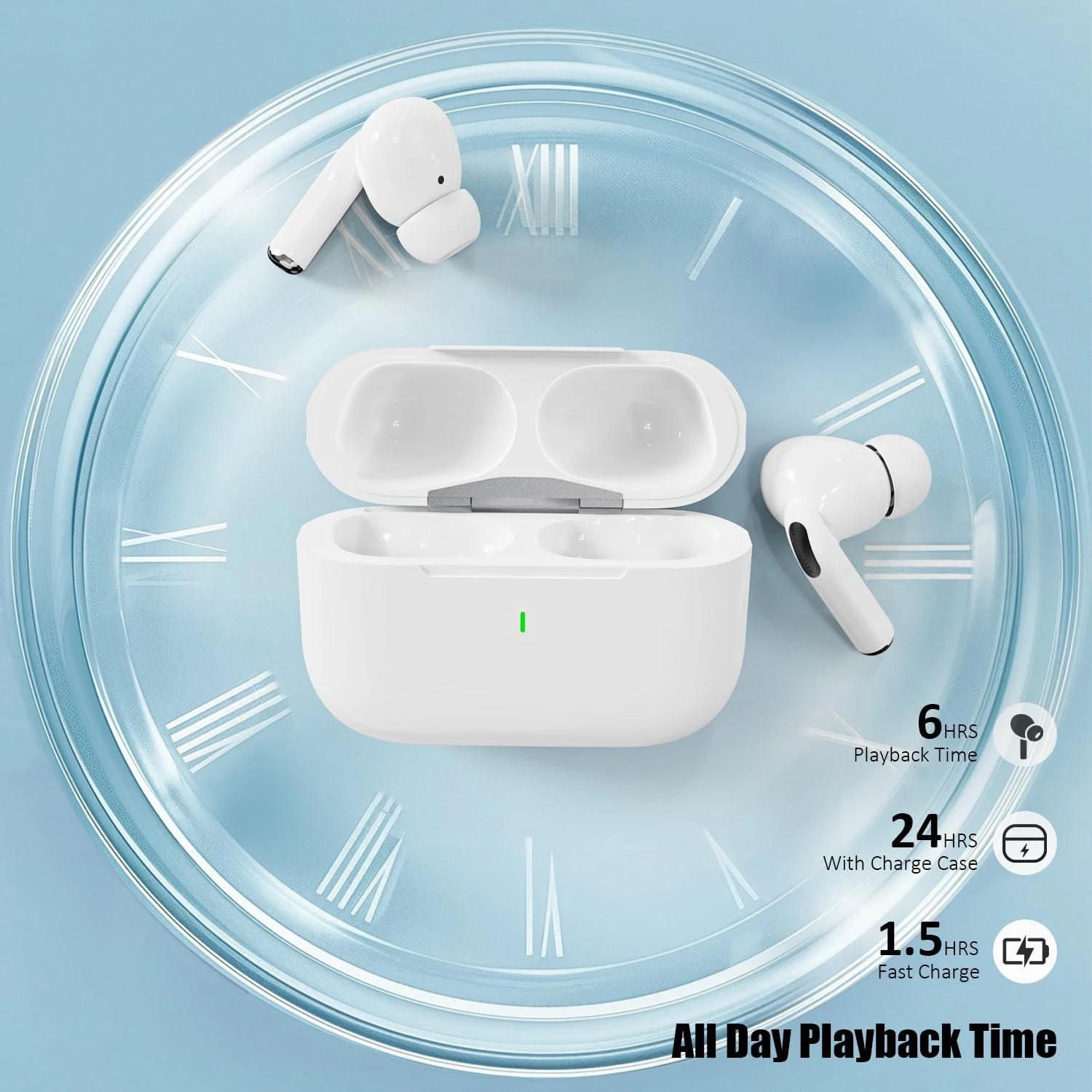 【pro】】ANC noise cancelling Bluetooth earphones, wireless earphones with transparent mode, sweat proof, perfect for work, travel