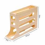 4 Layer Automatic Rolling Egg Dispenser Refrigerator Storage Box Fridge Organizer Rack for Kitchen
