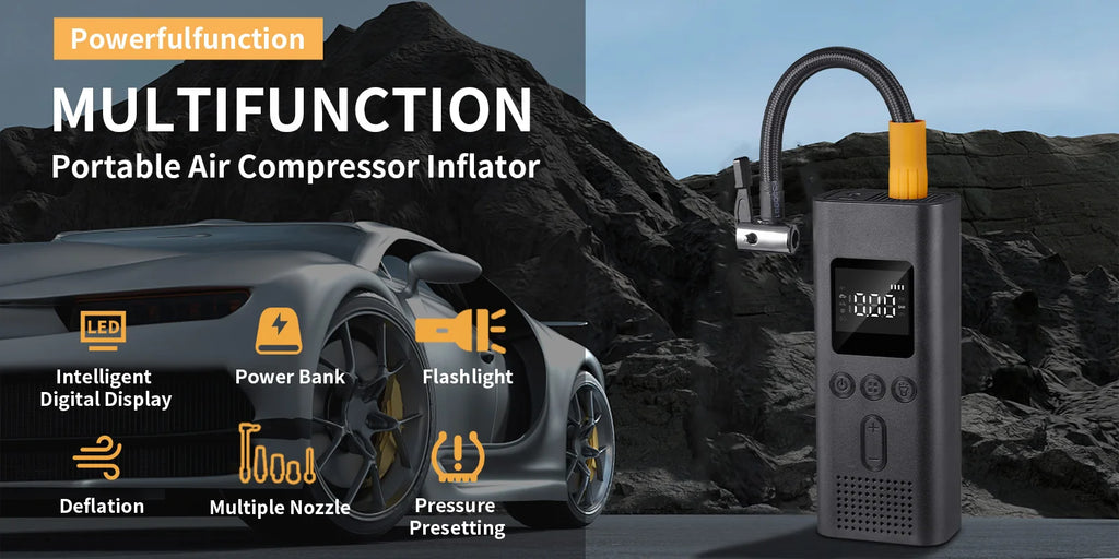 Portable Bicycle Air Pump Mini Electric Inflator for Cycling MTB Road Bike Compact Design