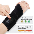 1/2PCS Electric Heating Massage Hand Massager Wrist Vibration Massage Pad Carpal Tunnel Relief Tendonitis Wrist Knee Support Pad
