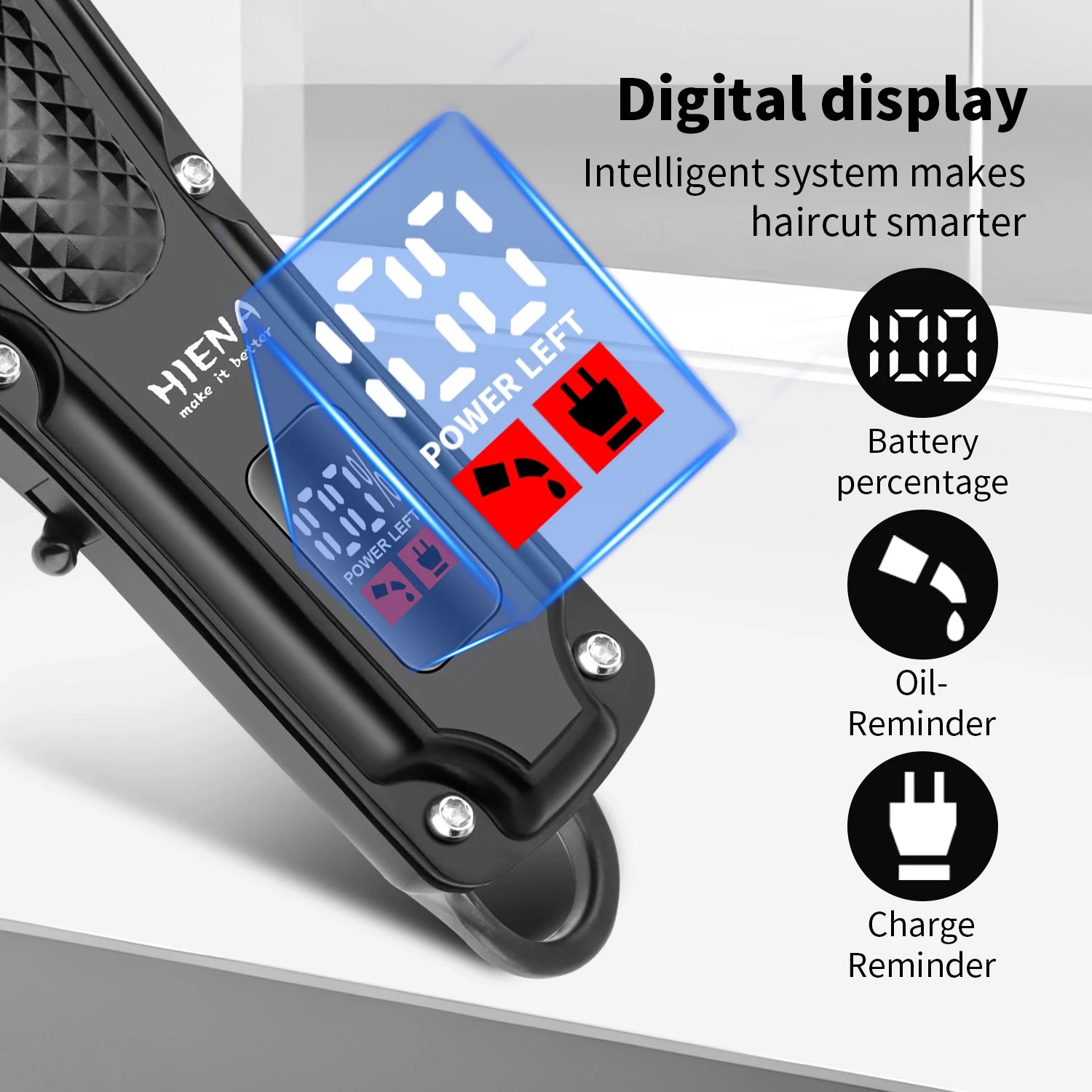 HIENA PRO Professional Hair Clipper Set Cordless Barber Kit and Hair Cutting Set Electric Foil Shavers and Beard Trimmers set