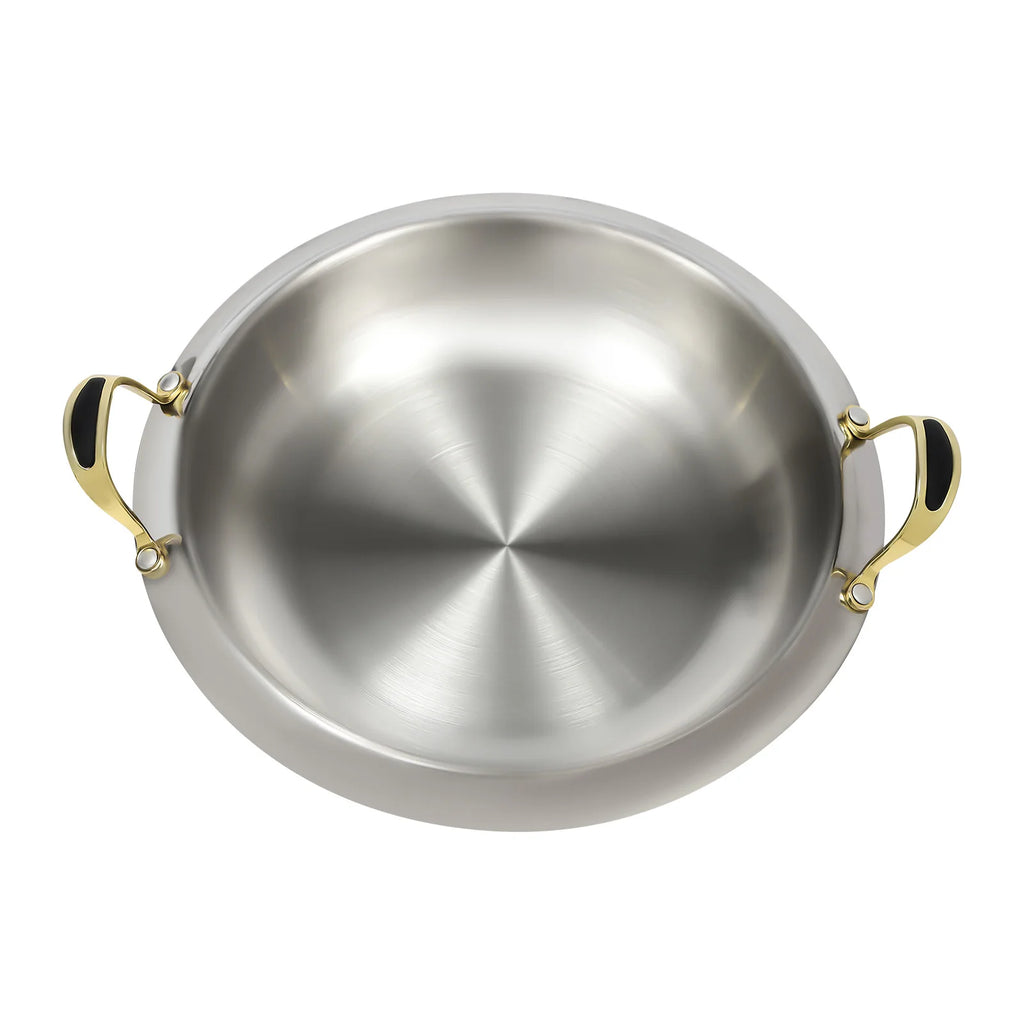 2.5L/2.64QT Round Chafing Dish Buffet Set Stainless Steel Servers Warmers with Visible Window & Fuel Holders Warming Tray for Hotels Buffets Restaurants Family Gatherings 36*36*23cm