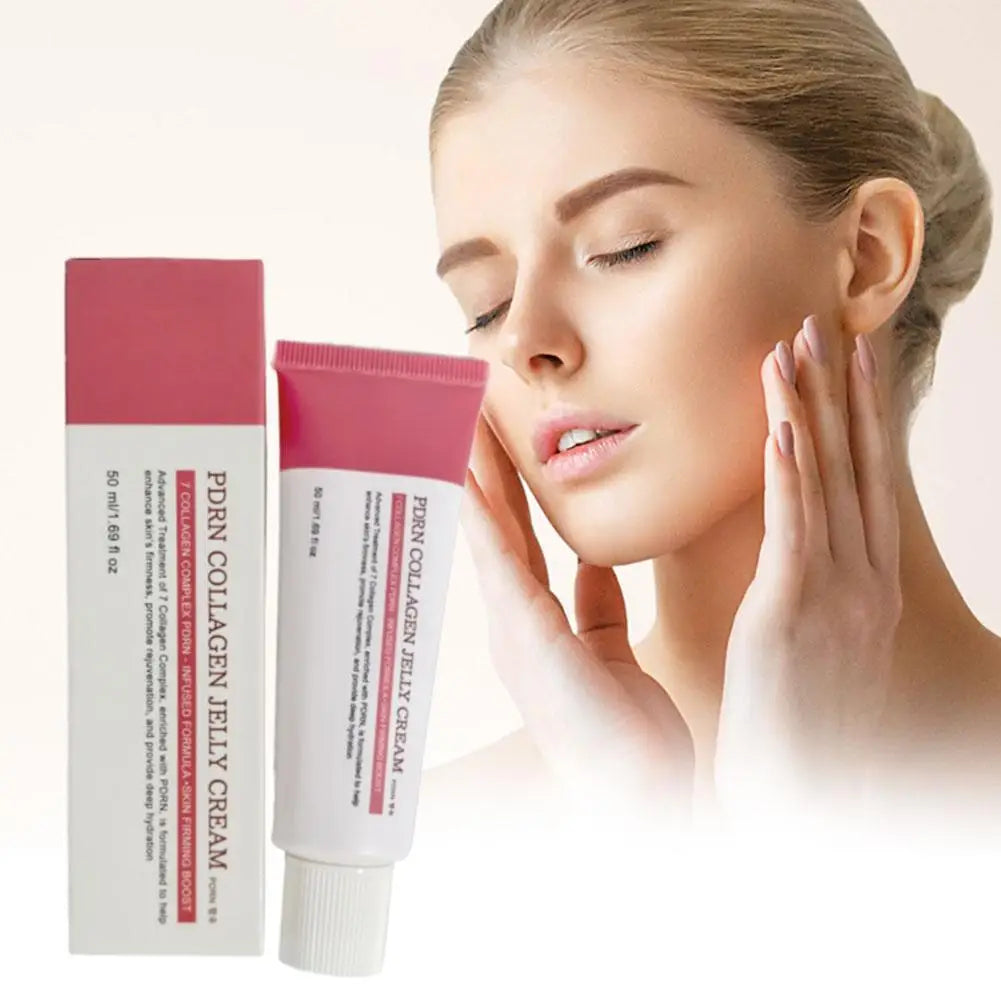 PDRN Collagen Jelly Cream with Hyaluronic Acid Anti-wrinkle Firming Moisturizing Plumping Even Skin Tone Facial Skin Care