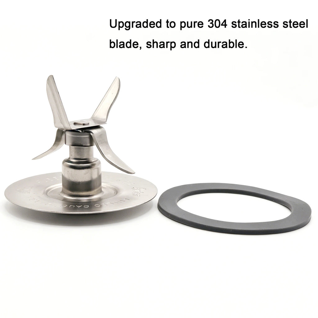 Blender Blade for Oster Ice Juicer Mixing Knife Quiet 4-Leaf Upgrade 304 Stainless Steel Blade Pure Copper Sealed Bearing