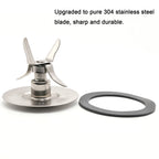 Blender Blade for Oster Ice Juicer Mixing Knife Quiet 4-Leaf Upgrade 304 Stainless Steel Blade Pure Copper Sealed Bearing