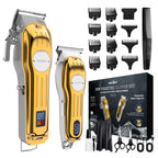 Sejoy Rechargeable Hair Clipper Combo Professional Electric Hair Trimmer Set Cordless Haircut Machine Kits for Barber