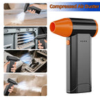 130,000 RPM Ultra-Portable Turbo Jet Fan 200g Thrust | 52m/s High Speed 2x2500mAh Batteries Type-C Fast Charging Brushless Desig