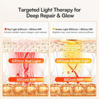 Red Light Therapy Mask for Neck & Décolleté – 850nm NIR + 3 Light Modes for Anti-Aging, Firming & Radiant Glow