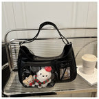 Y2k Harajuku Shoulder Bag Women Korean Transparent Ita Bag School Crossbody Bag Female Japanese Designer Preppy Handbag Purse
