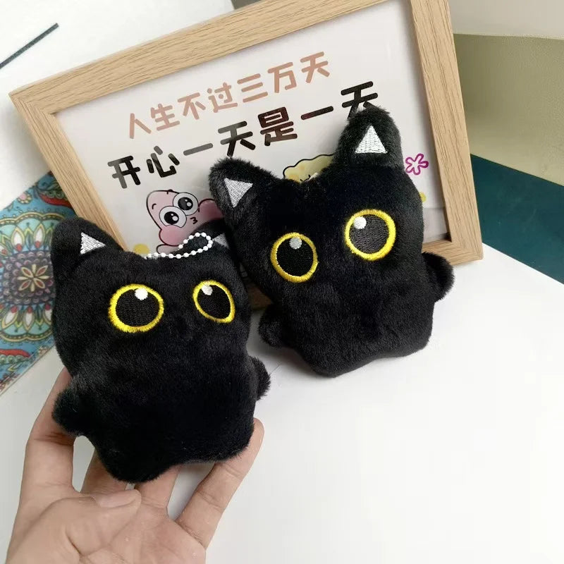 @NEW Cute Black Cat plush toy Doll Small Pendant Cuddly Pillow Cushion Ins Black Cat Plush Toy Doll for Boy Girl Birthday Gifts
