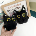 @NEW Cute Black Cat plush toy Doll Small Pendant Cuddly Pillow Cushion Ins Black Cat Plush Toy Doll for Boy Girl Birthday Gifts