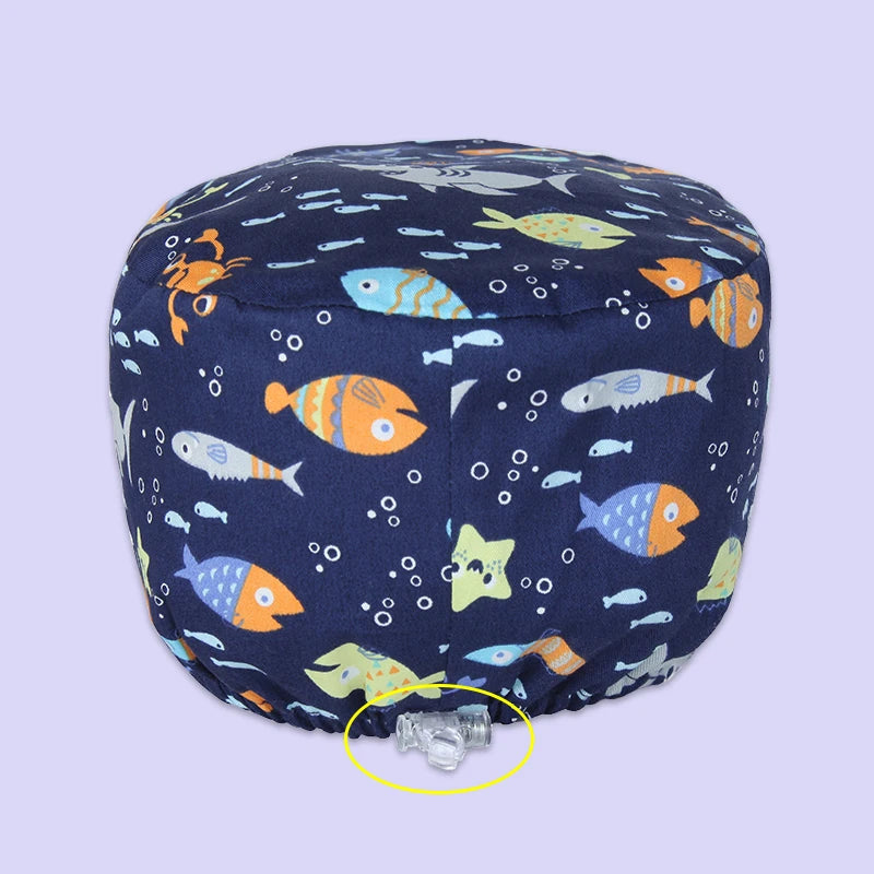 Shark Pattern Scrub Cap for Men Women 100% Cotton Healthcare Surgical Dentist Skullcaps Hospital Working Hats K329