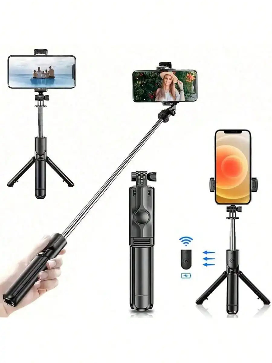 S03 Wireless Selfie Stick With Detachable Remote, 360° Rotation And Extendable Tripod, Handheld Stabilizer For Live Streaming, Suitable For Smartphones, Selfie/Recording/Photography/Live/Vlogging
