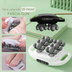 18-Head Fascia Gun High Frequency Vibration Deep Tissue Muscle Stimulate Muscle Fascia Body Massager Red Light Masajeador