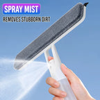 3 in 1 Window Cleaning Squeegee Multi Function Glass Mirror Wiper with Spray Bottle Microfiber Scrub Household Car Cleaner Tools