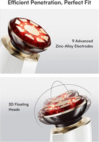 Three in one red light facial and neck beauty device, a skincare tool that eliminates skin swelling and tightens the skin