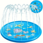 Children Play Spray Mat 100cm Beach Inflatable Water Sprinkler Pad Outdoor Game Toy Lawn Swimming Pool Mat Kids Toys