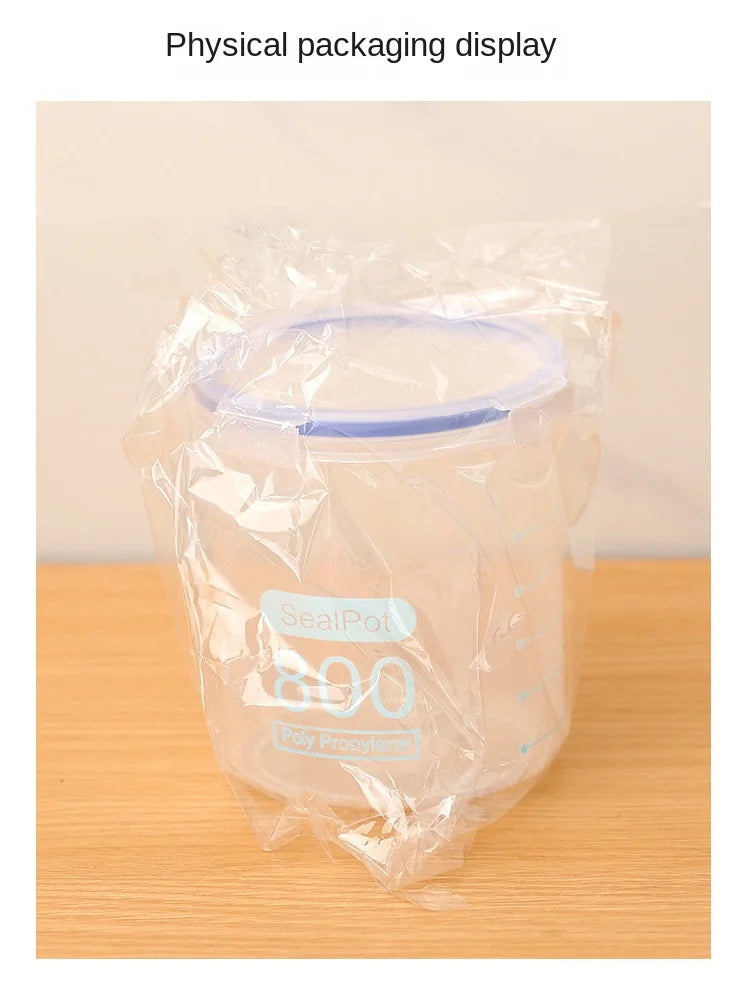 Plastic Sealed Tank Large Capacity Crisper Kitchen Organize Grain Storage Box with Scale Sealed Box Clear Jar Spice Container